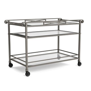 Brown Jordan Venetian Bar Cart, Mica frame For Sale