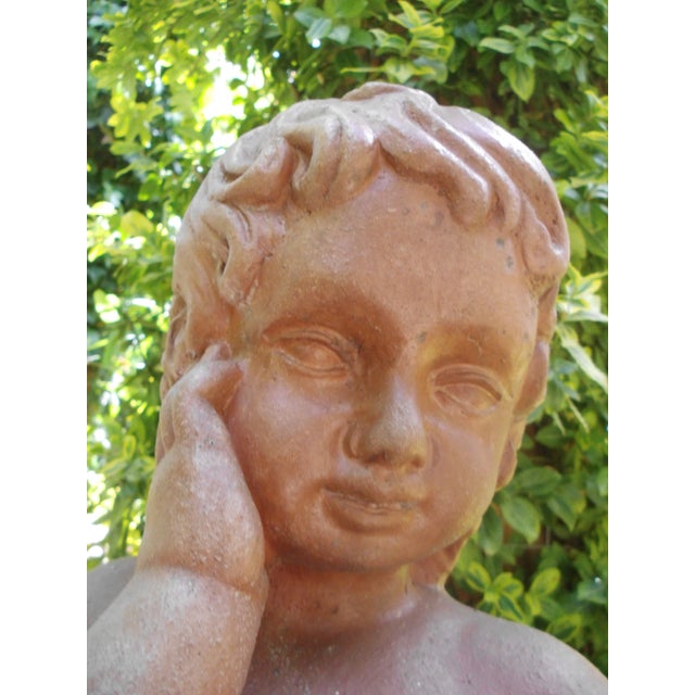 Vintage Impruneta Terracotta Putti, 1980s, Set of 2 For Sale - Image 9 of 15