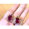 Bochic "Orient" Fancy Sapphire & Ruby Earrings Set 18K Gold&Silver Natural Rubies - 14 carat Fancy color sapphires from...