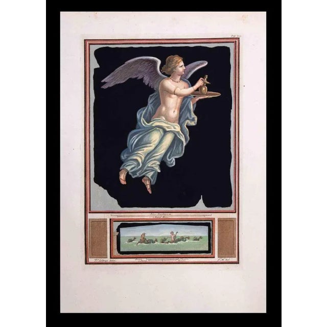 Ancient roman scene from the series "antiquities of herculaneum", is an etching on paper realized by filippo morghen in...