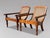 Large Vintage Teak and Cane Colonial Planters Chairs, 1920, Set of 2 For Sale - Image 9 of 12
