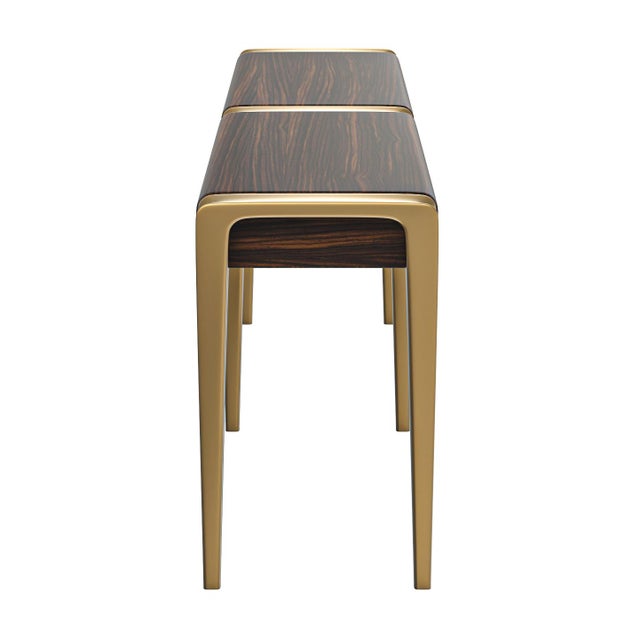 Not Yet Made - Made To Order "Micra" Credenza & Console With Bronze For Sale - Image 5 of 5
