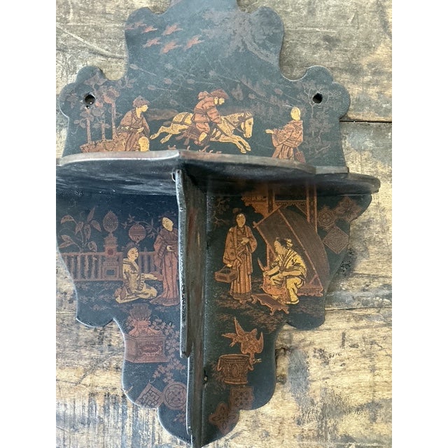 Vintage Asian Chinoiserie Folding Bracket For Sale In West Palm - Image 6 of 7