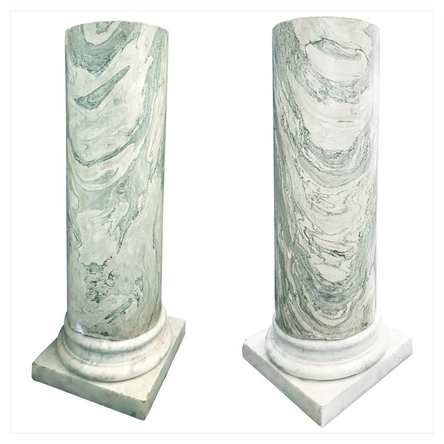 Marble Columns, Italy, Late 19th Century, Set of 2 For Sale