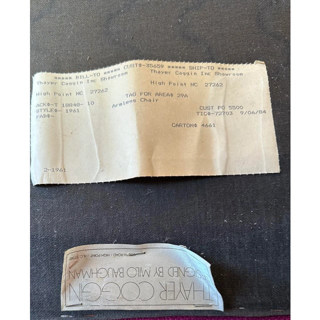 1980s Memphis Style Slipper Chairs by Milo Baughman for Thayer Coggin Prisma Collection, a Pair For Sale - Image 11 of 12