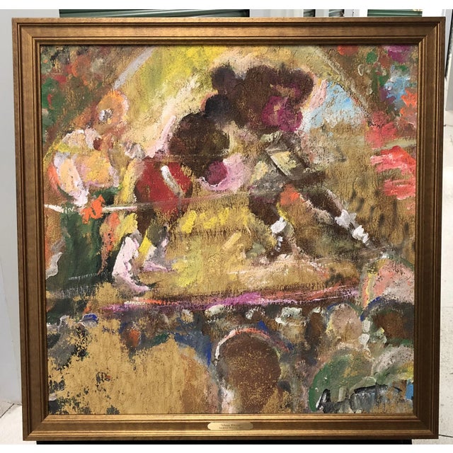 Brown "Main Event" 1990s Abstract Painting For Sale - Image 8 of 8