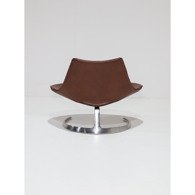 Animal Skin IS63 Scimitar Chair in Cognac Leather by Fabricius and Kastholm for Ivan Schlechter, 1960s For Sale - Image 7 of 16