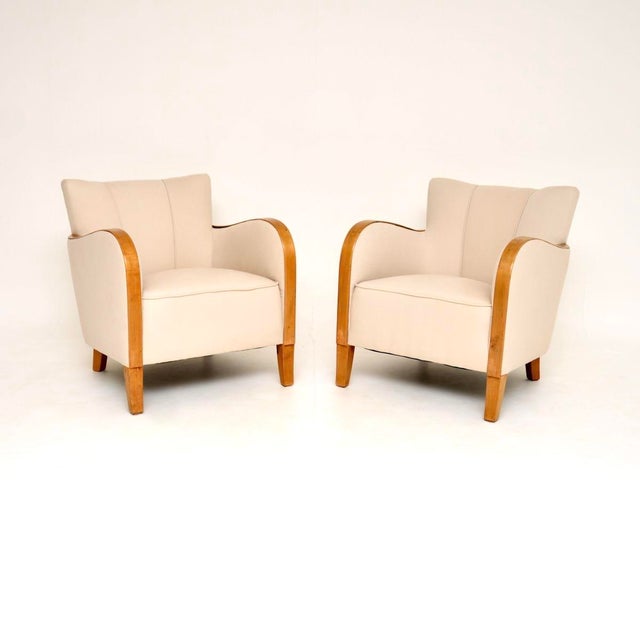 Art Deco Swedish Chairs in Satin Birch, 1930s, Set of 2 For Sale - Image 10 of 10