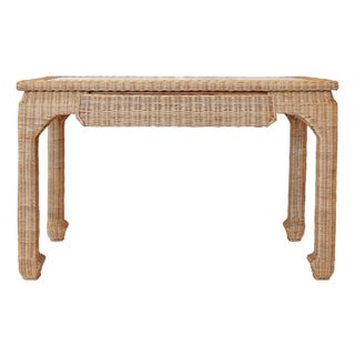 Matthew Izzo Home Verra Rattan Ming Style Desk For Sale