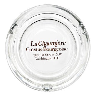 Vintage La Chaumiere Restaurant Washington, DC Ashtray Glass For Sale