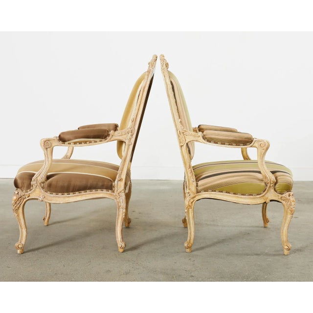 Pair of Hendrix Allardyce French Baroque Style Fauteuil Armchairs For Sale - Image 4 of 12