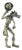 Vintage Italian Handmade Silver Fox Pinocchio Figurine, Arezzo, Tuscany, 1970s For Sale