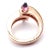 Cartier 1990s Cartier Menotte Rose Gold Diamond Rhodolite Band Ring, Size 5.75 For Sale - Image 4 of 10
