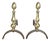 Andirons with Brass Finials, France, 1930s, Set of 2 For Sale