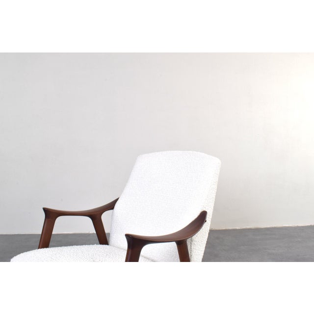 Wood Mid-Century Modern Teak and Bouclé Tenor Chair from Møre Lenestolfabrikk, 1960s For Sale - Image 7 of 12