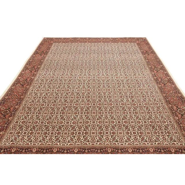 Middle Eastern Bijar Rug in Hand-Knotted Wool For Sale - Image 4 of 11