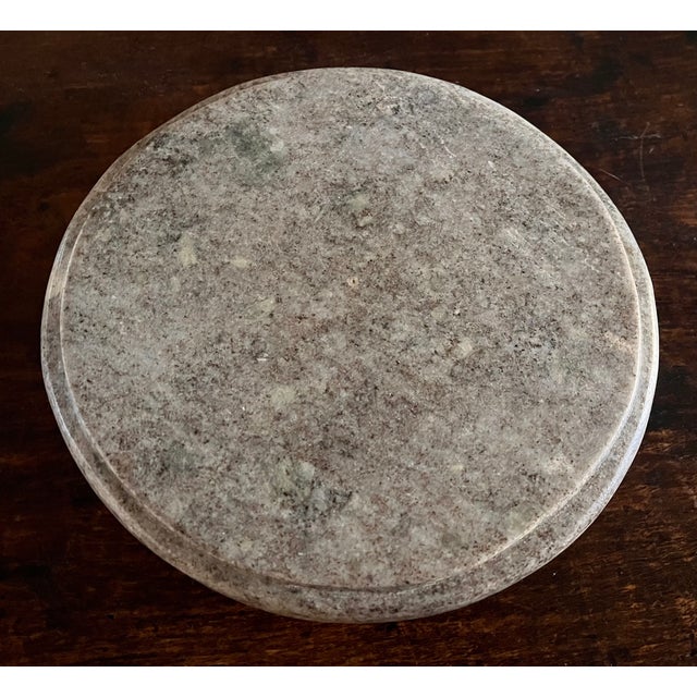 Late 20th Century Natural Unpolished Gray Marble Footed Plateau/Riser/Cheese Board For Sale - Image 12 of 15