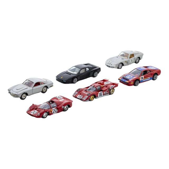 20th Century Miniature Ferrari Cars, Set of 6 For Sale