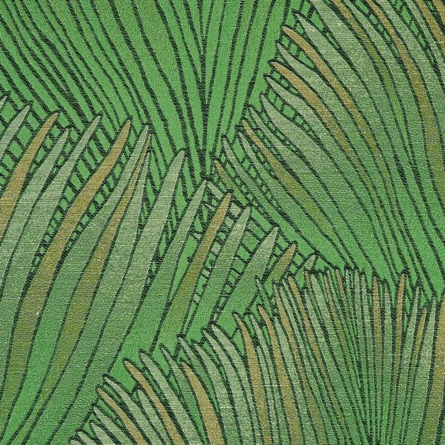 Art Deco Sample - Schumacher Fondale Fabric in Green For Sale - Image 3 of 4