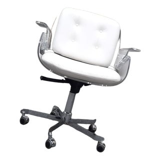 Space Age Leather & Acrylic Desk Chair from Tecta, 1970s For Sale