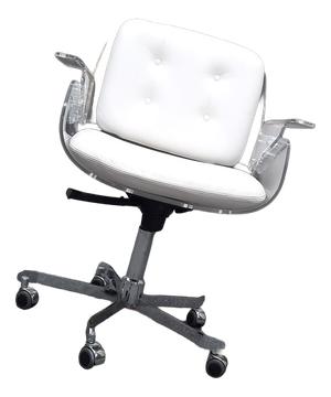 Space Age Leather & Acrylic Desk Chair from Tecta, 1970s