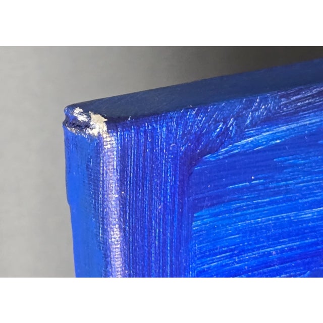 Mark Kasav Original Painting on Canvas "Blue Moon Nude" Woman, 30" X 30" For Sale - Image 13 of 14