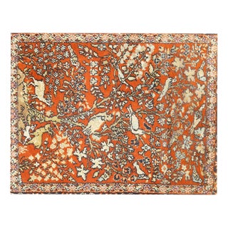 Ghoum Silk Rug with Tree of Life Motif For Sale