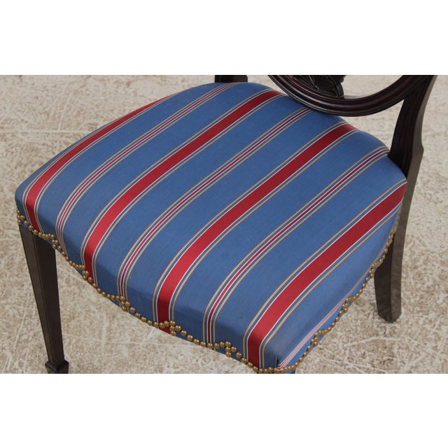 Pair of Kindel Grand Rapids Mahogany Shield Back Chairs For Sale - Image 12 of 18