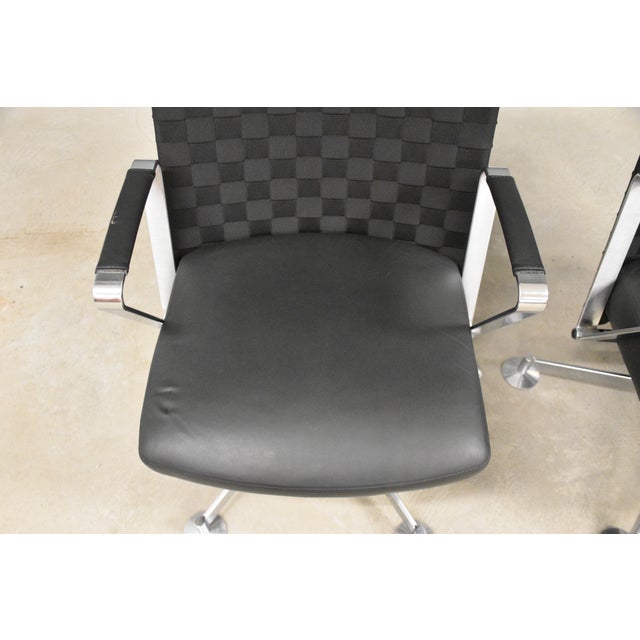 Chrome and Black Leather Lounge Chairs by Davis Furniture - A Pair For Sale - Image 9 of 11