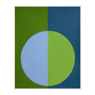 Green & Blue Forever Large White Framed Print by Stephanie Henderson For Sale