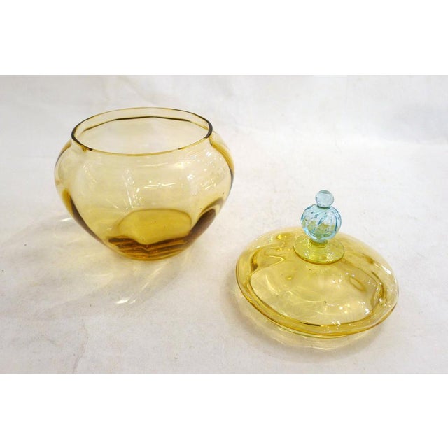 Antique Candy Dish in 2-Tone Blown Glass, 1890s For Sale - Image 6 of 11