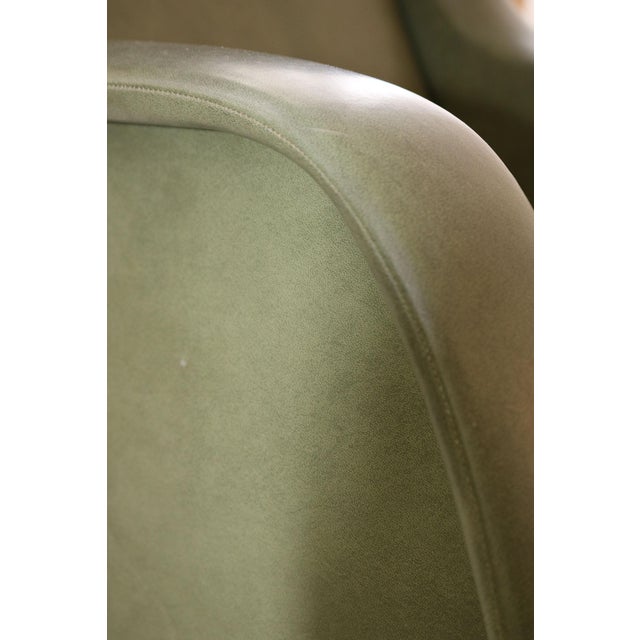 Mid-Century Italian Green Leatherette Armchair, 1950s For Sale - Image 11 of 14