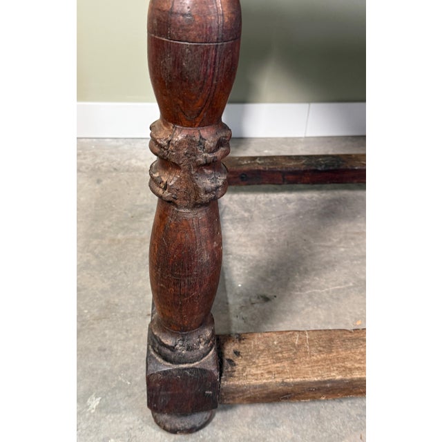 Rare Antique 17th/18th Century European Rustic Oak Hand Carved Refectory Table For Sale - Image 18 of 18