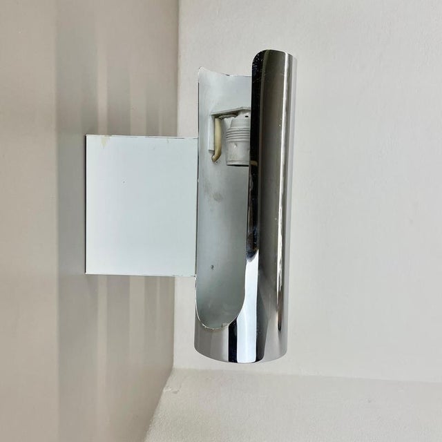 Metal Modern German Space Age Chromed Wall Lights, 1970s, Set of 2 For Sale - Image 7 of 18