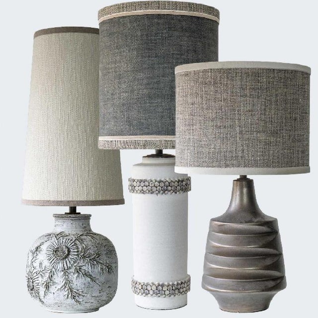 Vaullaris White Lamp with Floral Relief by R. Houben, 1970 For Sale - Image 9 of 11