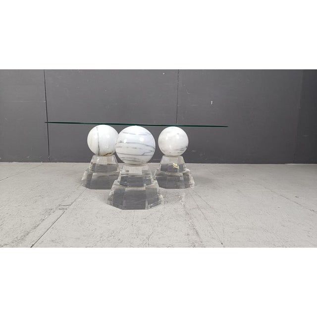 Marble Sphere Coffee Table from Roche Bobois, 1980s For Sale - Image 9 of 12