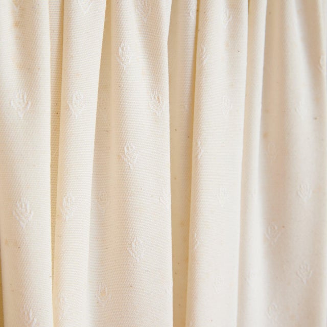 Vintage French Four-Panel Hammered Iron Folding Screen with Pleated Fabric For Sale - Image 9 of 11