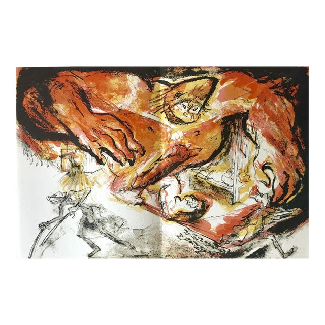 Pierre Parsus Original Lithograph Le Gorille For Sale