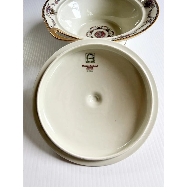 Mid 20th Century Theodore Haviland Dora Covered Vegetable Serving Dish Bowl Floral Limoges France For Sale - Image 11 of 15