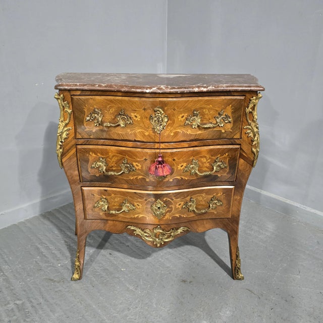 Antique French Marquetry Chest Drawers, 1910 For Sale - Image 12 of 12