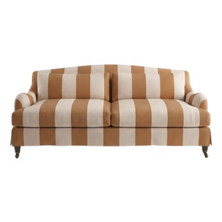 Sophie Conran Felix 3 Seater Sofa in Caramel Wide Stripes For Sale