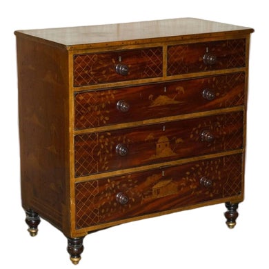 Antique Victorian Chinese Chest of Drawers, 1860 For Sale