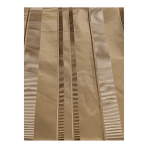 Schumacher Beige and Gold Stripe Silk Taffeta-4.9 Yards