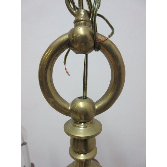 Traditional Vintage Brass Quality Williamsburg Federal Hanging Chandelier For Sale - Image 3 of 11