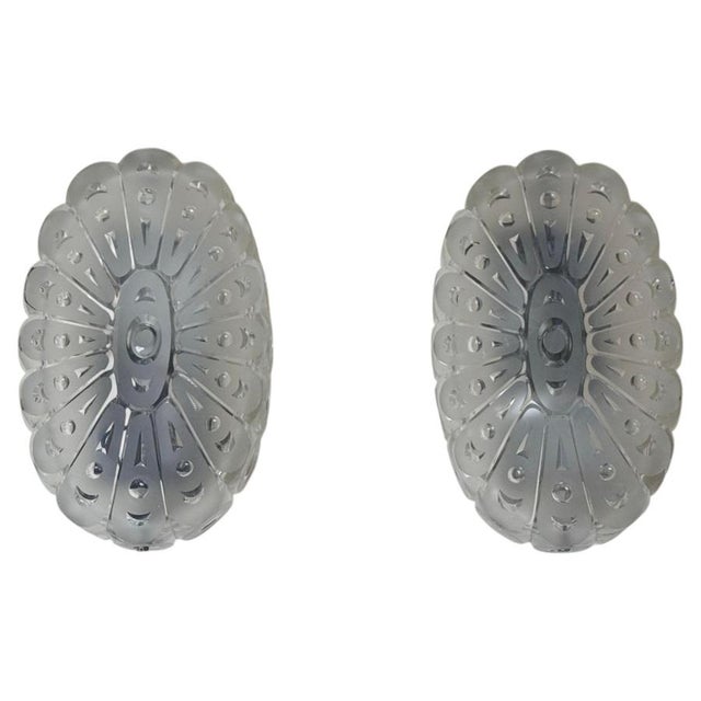 Mid-Century Modern Crystal Glass Wall Sconces from Peill & Putzler, Germany, 1960s, Set of 2 For Sale - Image 17 of 17