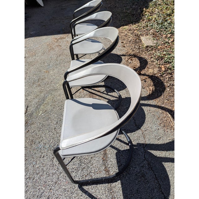Gray 1970s Arrben Attributed, Italy Dinning Chairs For Sale - Image 8 of 12