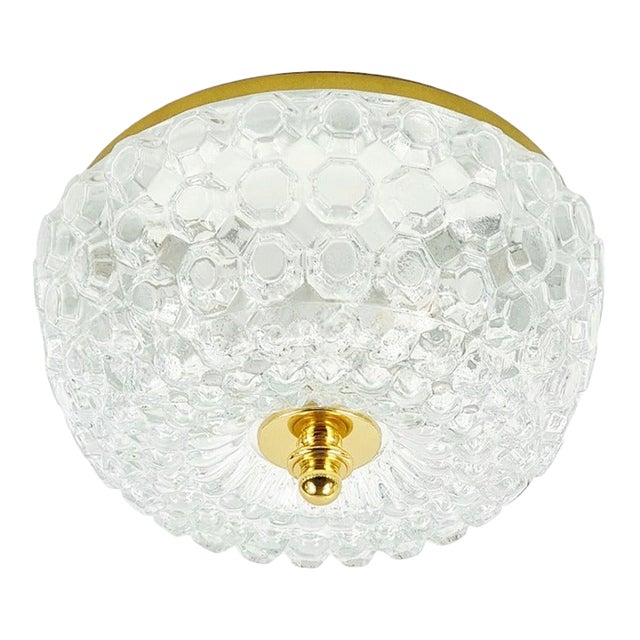 1 of 3 Mid-Century Bubble Glass Flush Mount/Ceiling Light by Helena Tynell for Limburg, Germany, 1960s For Sale