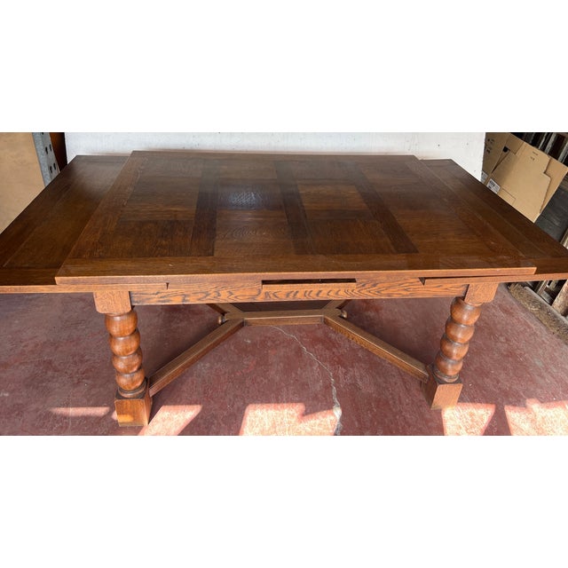 Renaissance-Style Table in Oak, 1930s For Sale - Image 10 of 12