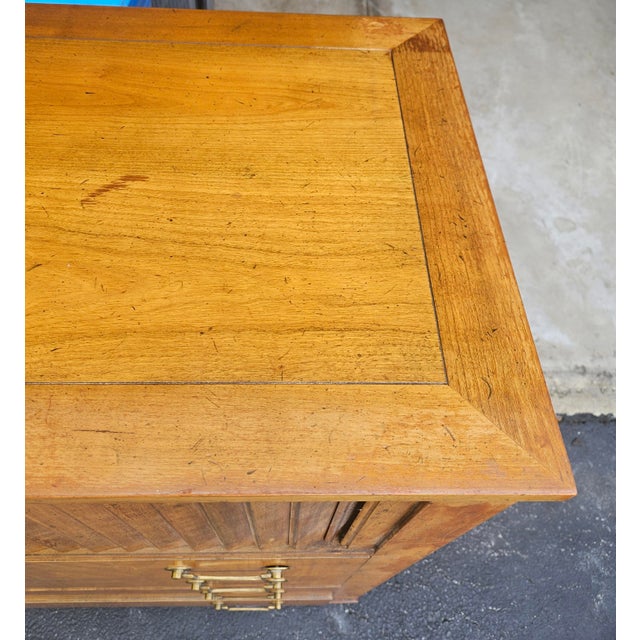 1960s Vintage Baker Furniture Mid-Century Modern High Chest With Tambour Doors For Sale - Image 5 of 8