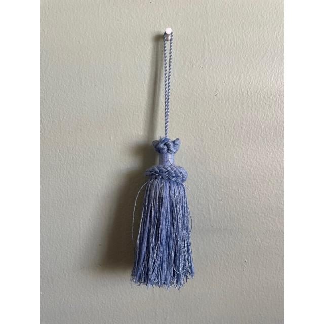 Large Vintage Baby Blue Tassel Chairish